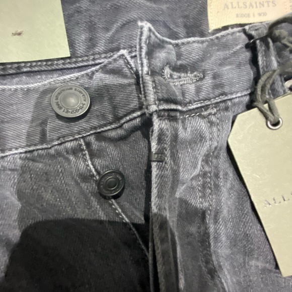 All Saints Black Washed Ridge Jeans - Picture 4 of 7